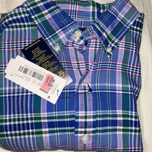 Ralph Lauren Mens L Button up Classic fit Never worn Husband doesn’t like plaid
